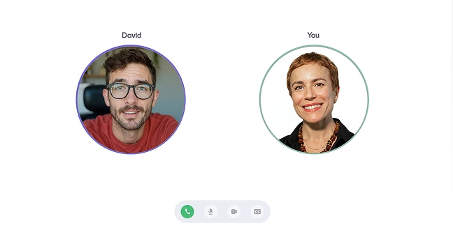 AI Fellow David on a call