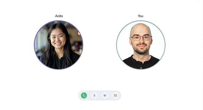 AI Fellow Anita on a call