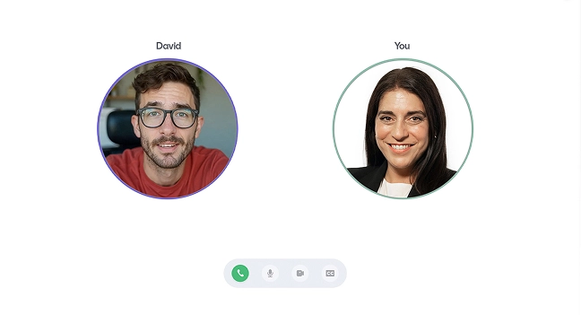 AI Fellow David on a call